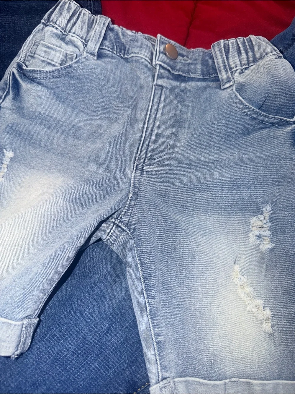 Kids Boys 6T Light Wash Distressed Denim Shorts Bundle